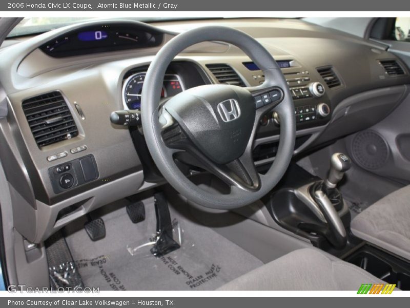 Atomic Blue Metallic / Gray 2006 Honda Civic LX Coupe