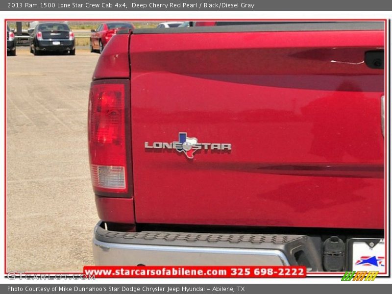 Deep Cherry Red Pearl / Black/Diesel Gray 2013 Ram 1500 Lone Star Crew Cab 4x4