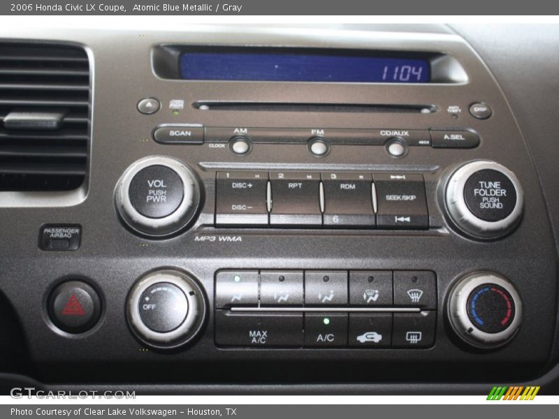 Atomic Blue Metallic / Gray 2006 Honda Civic LX Coupe
