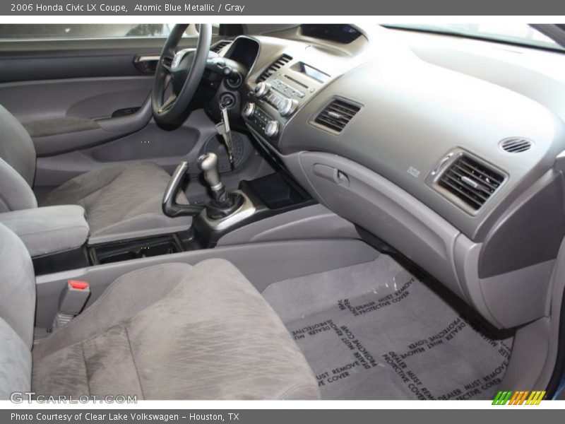Atomic Blue Metallic / Gray 2006 Honda Civic LX Coupe