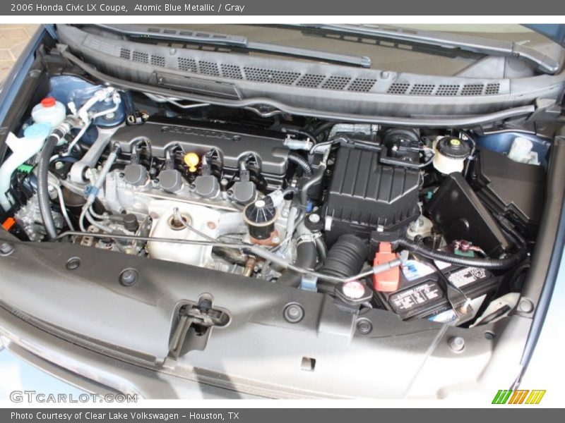 Atomic Blue Metallic / Gray 2006 Honda Civic LX Coupe