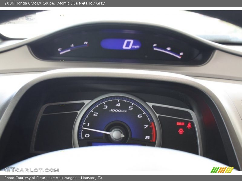 Atomic Blue Metallic / Gray 2006 Honda Civic LX Coupe