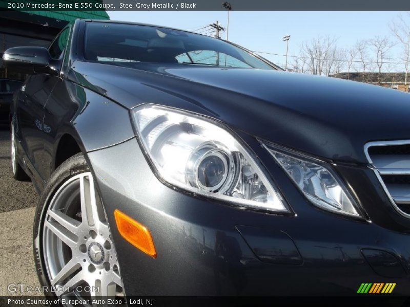 Steel Grey Metallic / Black 2010 Mercedes-Benz E 550 Coupe