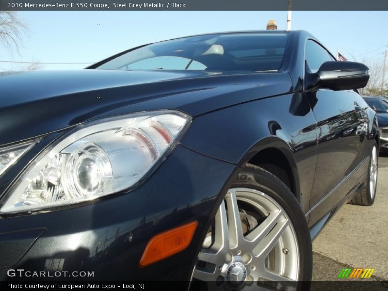 Steel Grey Metallic / Black 2010 Mercedes-Benz E 550 Coupe