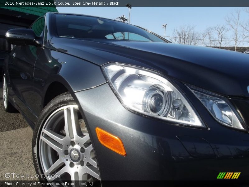 Steel Grey Metallic / Black 2010 Mercedes-Benz E 550 Coupe