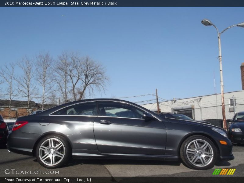 Steel Grey Metallic / Black 2010 Mercedes-Benz E 550 Coupe