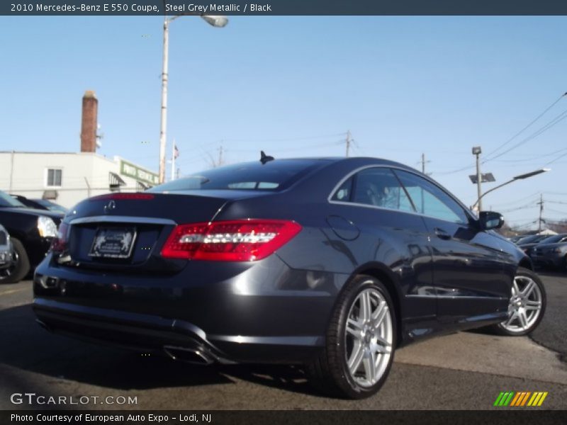 Steel Grey Metallic / Black 2010 Mercedes-Benz E 550 Coupe