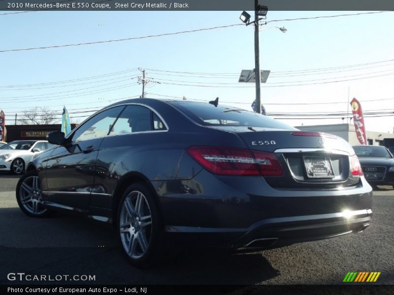 Steel Grey Metallic / Black 2010 Mercedes-Benz E 550 Coupe