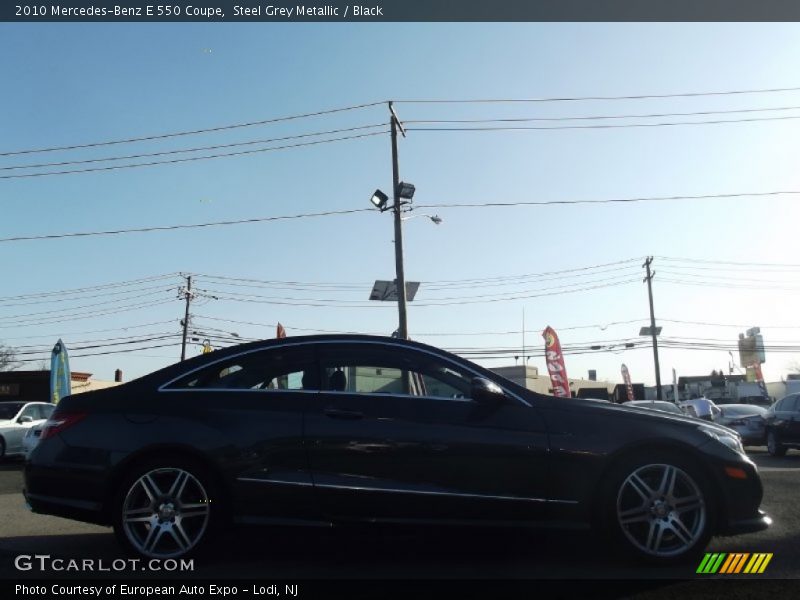 Steel Grey Metallic / Black 2010 Mercedes-Benz E 550 Coupe