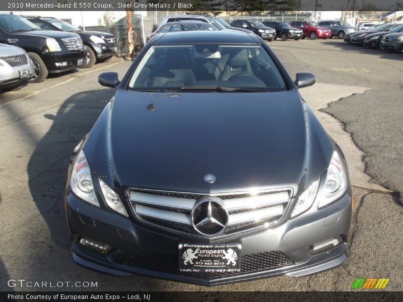 Steel Grey Metallic / Black 2010 Mercedes-Benz E 550 Coupe