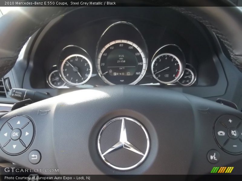 Steel Grey Metallic / Black 2010 Mercedes-Benz E 550 Coupe