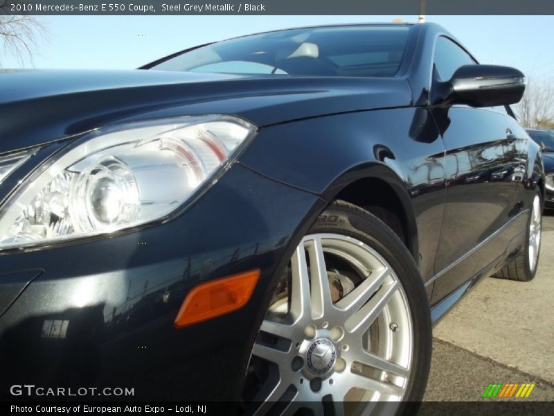 Steel Grey Metallic / Black 2010 Mercedes-Benz E 550 Coupe