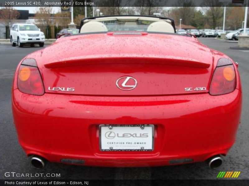 Absolutely Red / Ecru Beige 2005 Lexus SC 430
