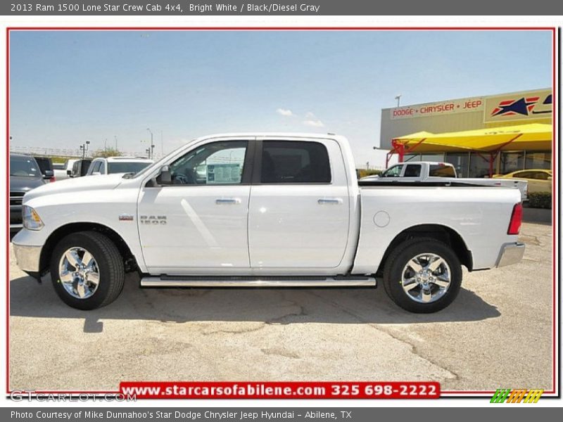 Bright White / Black/Diesel Gray 2013 Ram 1500 Lone Star Crew Cab 4x4
