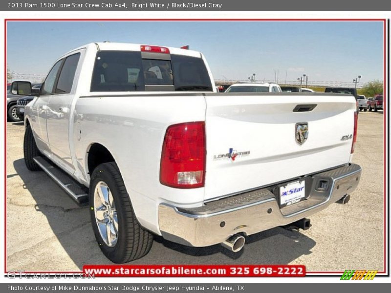 Bright White / Black/Diesel Gray 2013 Ram 1500 Lone Star Crew Cab 4x4