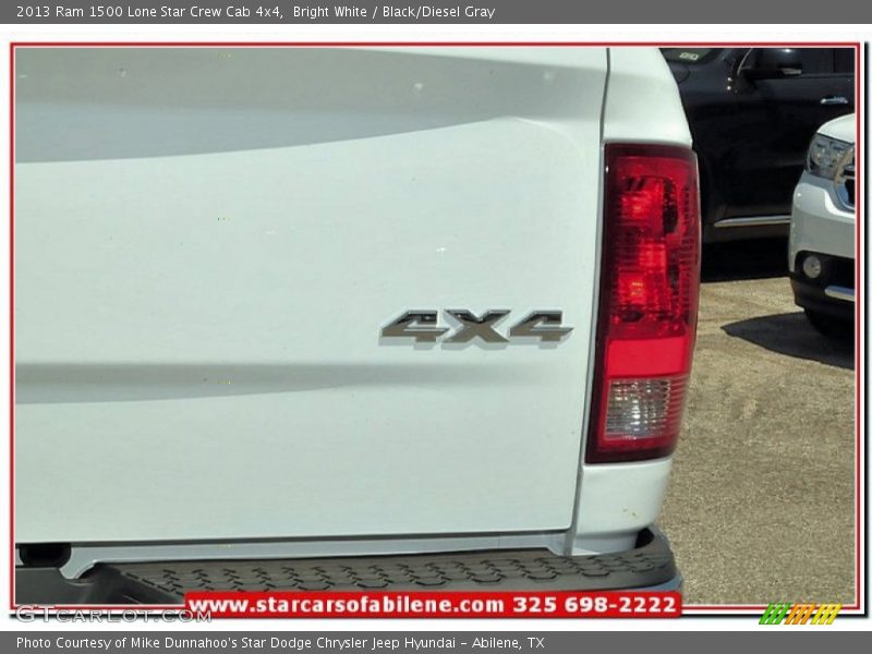 Bright White / Black/Diesel Gray 2013 Ram 1500 Lone Star Crew Cab 4x4