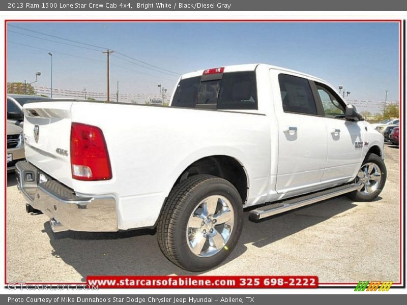 Bright White / Black/Diesel Gray 2013 Ram 1500 Lone Star Crew Cab 4x4