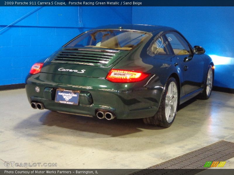 Porsche Racing Green Metallic / Sand Beige 2009 Porsche 911 Carrera S Coupe