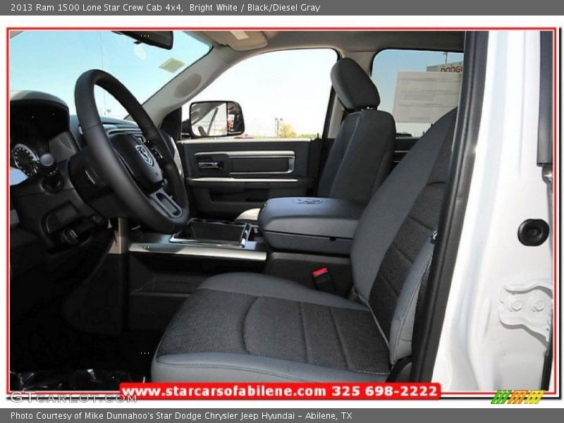 Bright White / Black/Diesel Gray 2013 Ram 1500 Lone Star Crew Cab 4x4