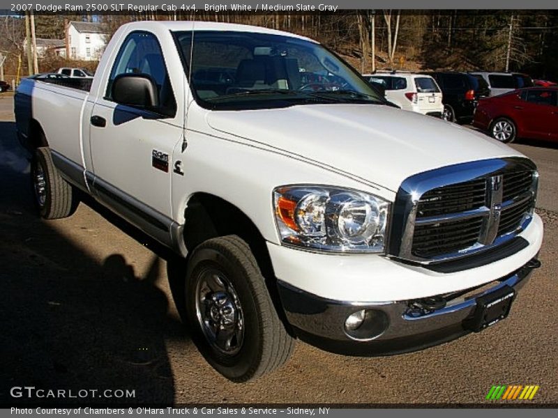 Bright White / Medium Slate Gray 2007 Dodge Ram 2500 SLT Regular Cab 4x4