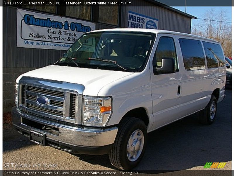 Oxford White / Medium Flint 2010 Ford E Series Van E350 XLT Passenger