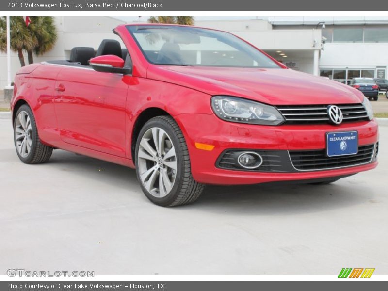 Salsa Red / Charcoal/Black 2013 Volkswagen Eos Lux
