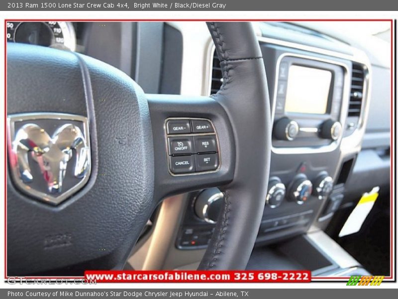 Bright White / Black/Diesel Gray 2013 Ram 1500 Lone Star Crew Cab 4x4
