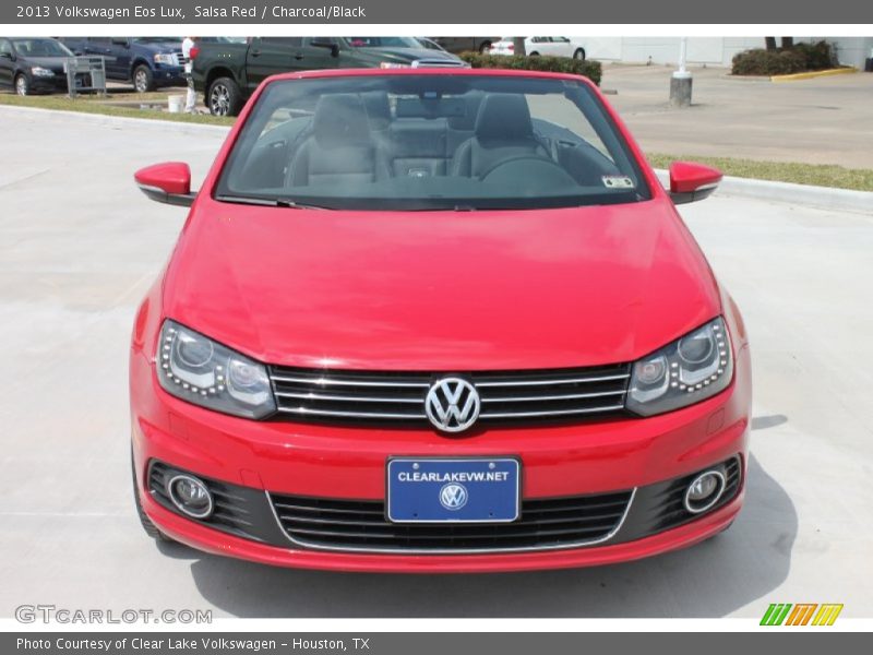 Salsa Red / Charcoal/Black 2013 Volkswagen Eos Lux