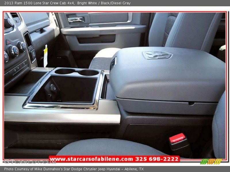 Bright White / Black/Diesel Gray 2013 Ram 1500 Lone Star Crew Cab 4x4
