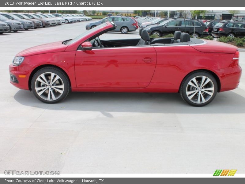 Salsa Red / Charcoal/Black 2013 Volkswagen Eos Lux