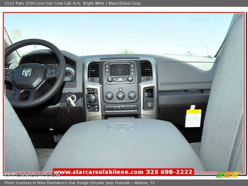 Bright White / Black/Diesel Gray 2013 Ram 1500 Lone Star Crew Cab 4x4