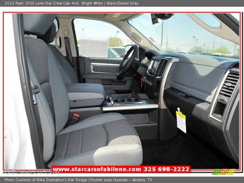 Bright White / Black/Diesel Gray 2013 Ram 1500 Lone Star Crew Cab 4x4