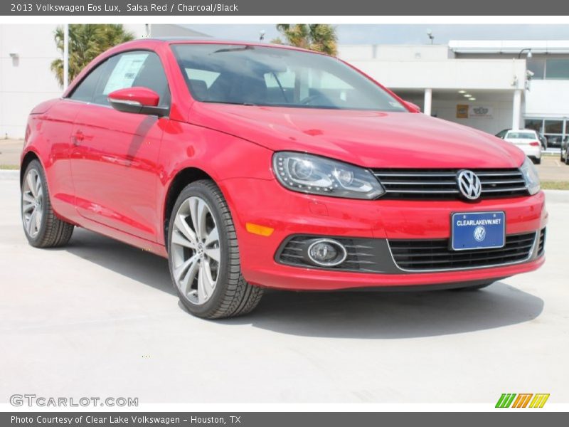Salsa Red / Charcoal/Black 2013 Volkswagen Eos Lux