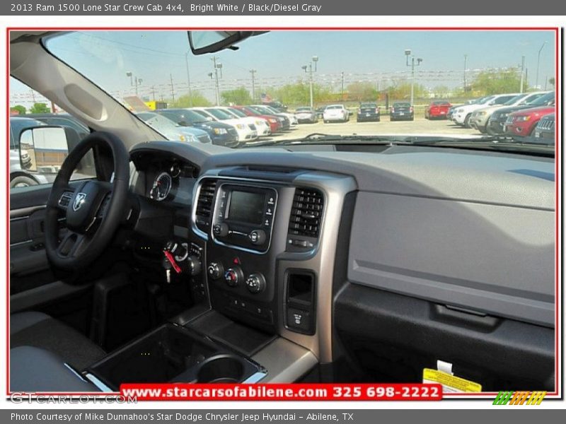 Bright White / Black/Diesel Gray 2013 Ram 1500 Lone Star Crew Cab 4x4
