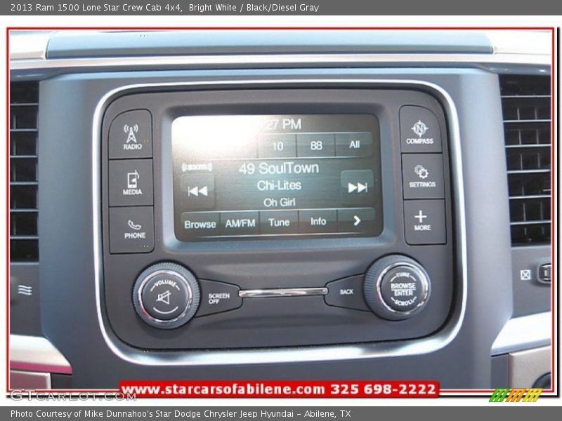 Bright White / Black/Diesel Gray 2013 Ram 1500 Lone Star Crew Cab 4x4