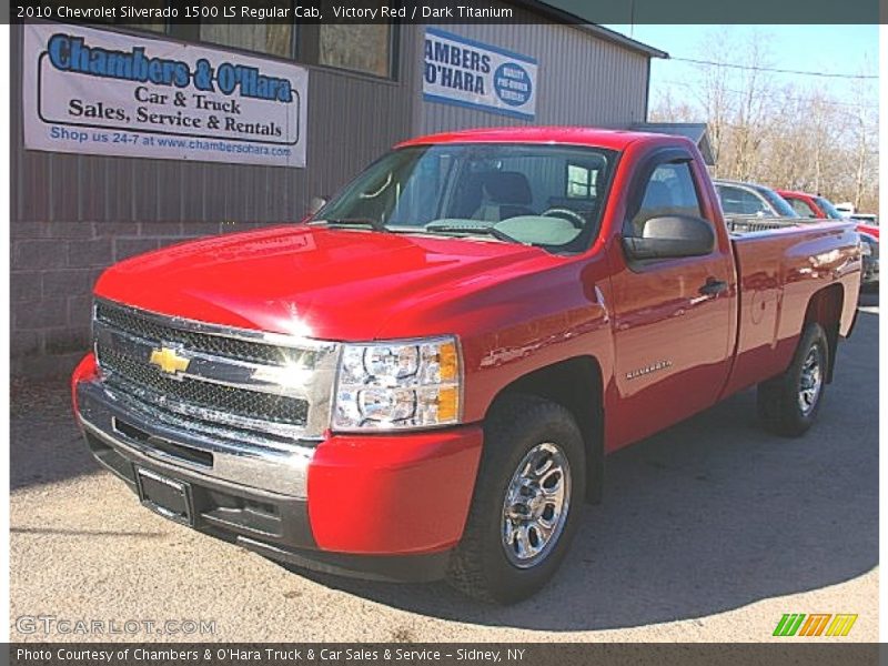 Victory Red / Dark Titanium 2010 Chevrolet Silverado 1500 LS Regular Cab