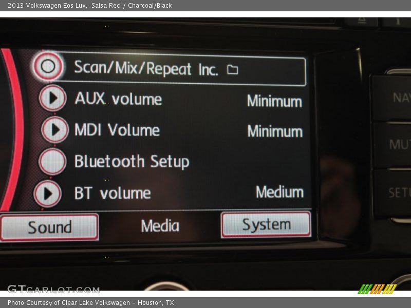 Salsa Red / Charcoal/Black 2013 Volkswagen Eos Lux