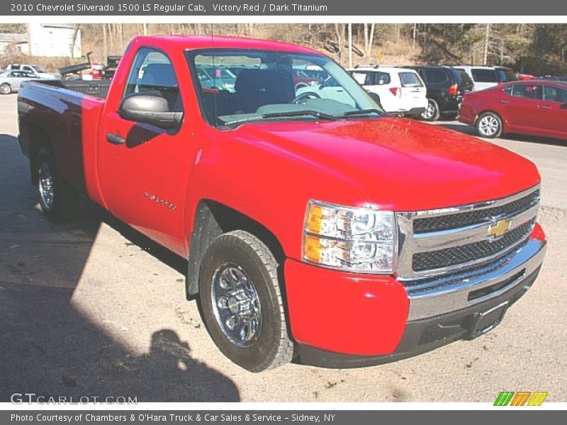 Victory Red / Dark Titanium 2010 Chevrolet Silverado 1500 LS Regular Cab