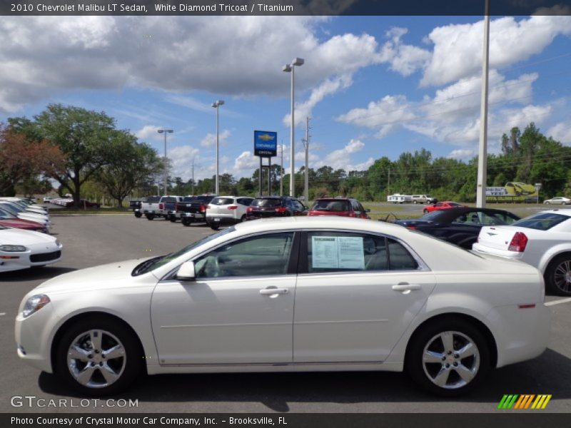White Diamond Tricoat / Titanium 2010 Chevrolet Malibu LT Sedan