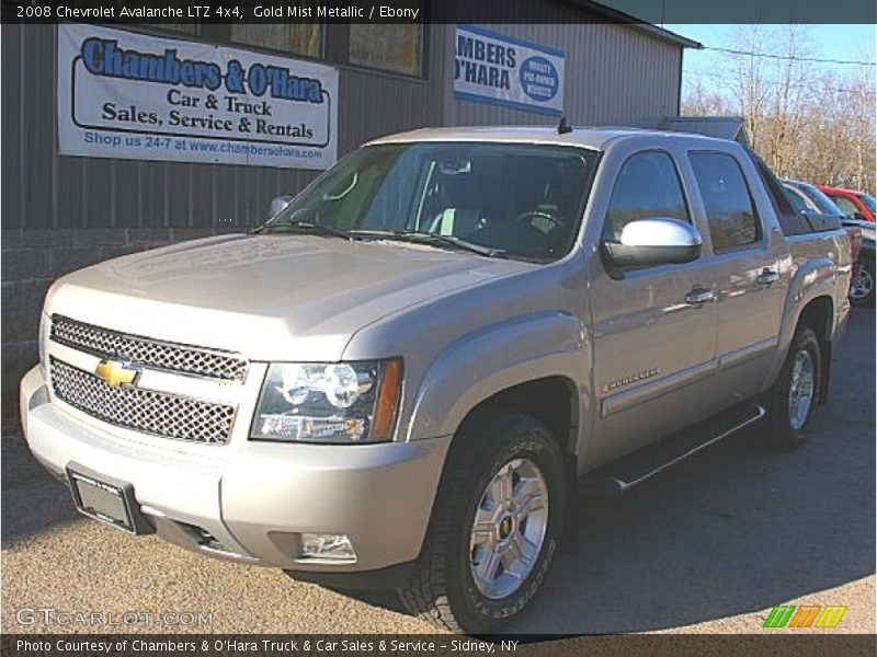 Gold Mist Metallic / Ebony 2008 Chevrolet Avalanche LTZ 4x4