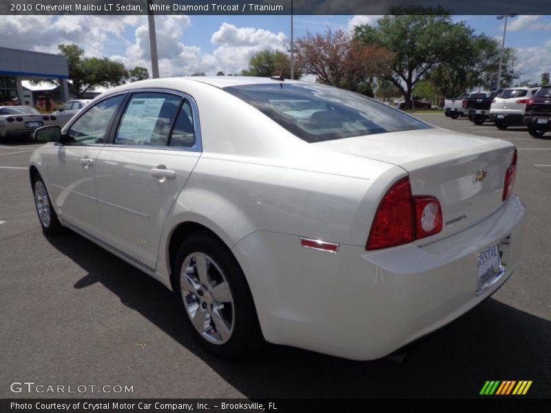 White Diamond Tricoat / Titanium 2010 Chevrolet Malibu LT Sedan