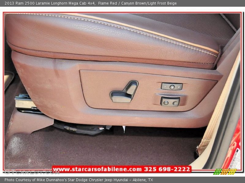 Flame Red / Canyon Brown/Light Frost Beige 2013 Ram 2500 Laramie Longhorn Mega Cab 4x4
