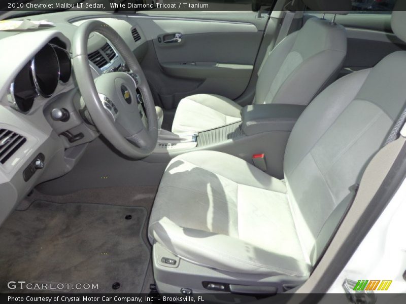 White Diamond Tricoat / Titanium 2010 Chevrolet Malibu LT Sedan