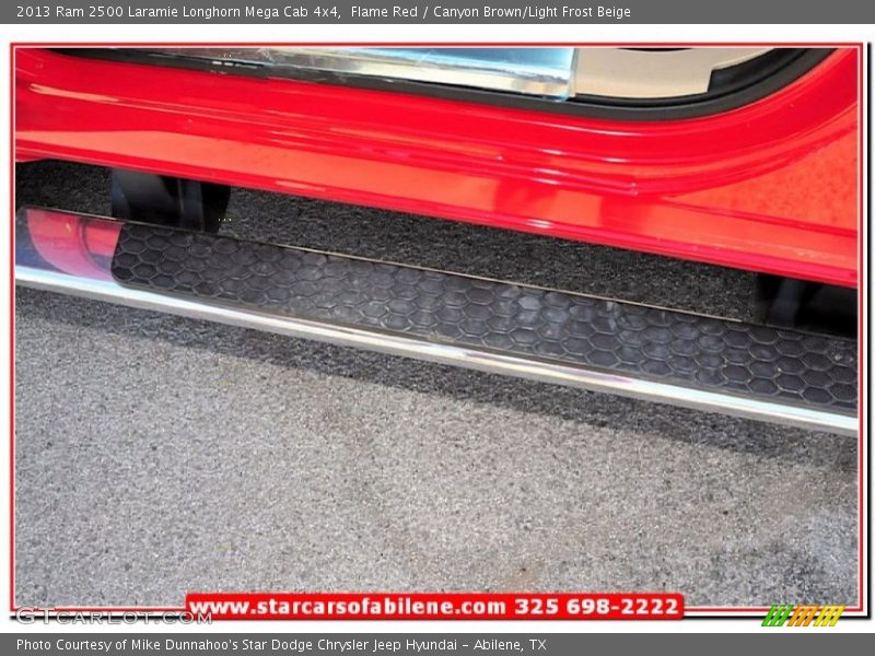 Flame Red / Canyon Brown/Light Frost Beige 2013 Ram 2500 Laramie Longhorn Mega Cab 4x4