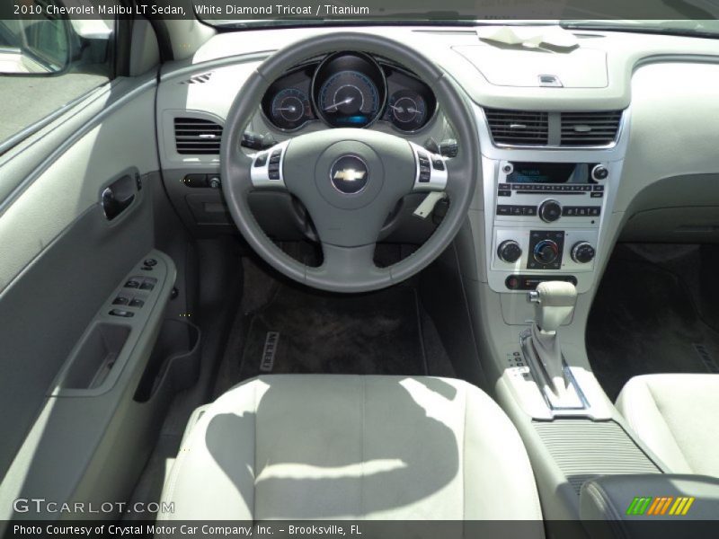 White Diamond Tricoat / Titanium 2010 Chevrolet Malibu LT Sedan