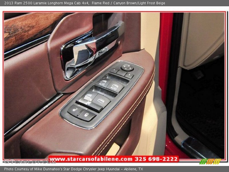 Flame Red / Canyon Brown/Light Frost Beige 2013 Ram 2500 Laramie Longhorn Mega Cab 4x4