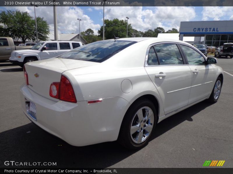 White Diamond Tricoat / Titanium 2010 Chevrolet Malibu LT Sedan