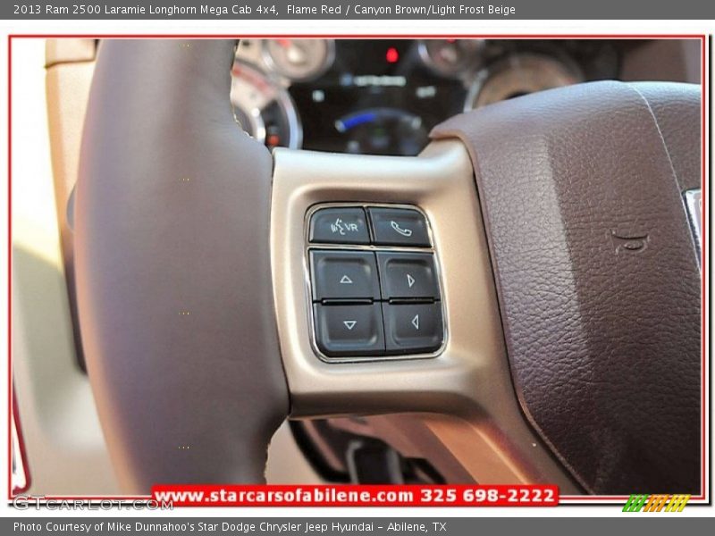 Flame Red / Canyon Brown/Light Frost Beige 2013 Ram 2500 Laramie Longhorn Mega Cab 4x4