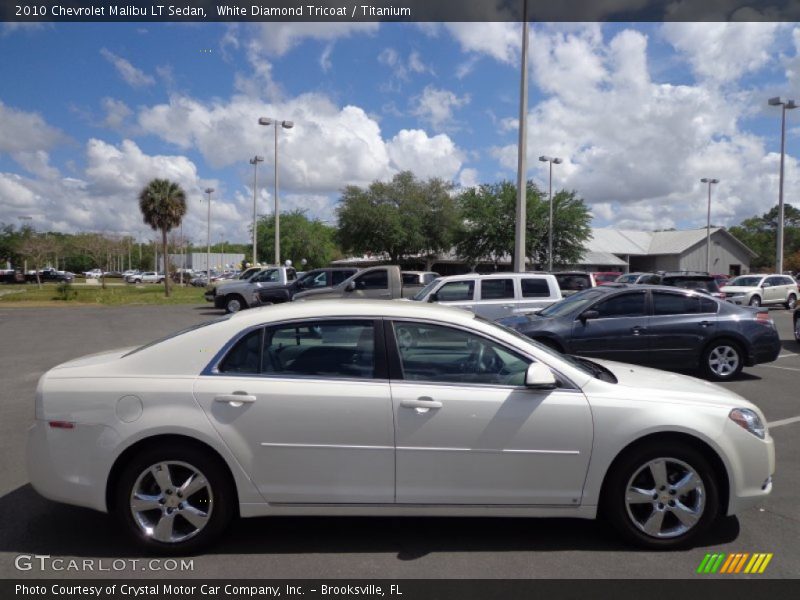 White Diamond Tricoat / Titanium 2010 Chevrolet Malibu LT Sedan