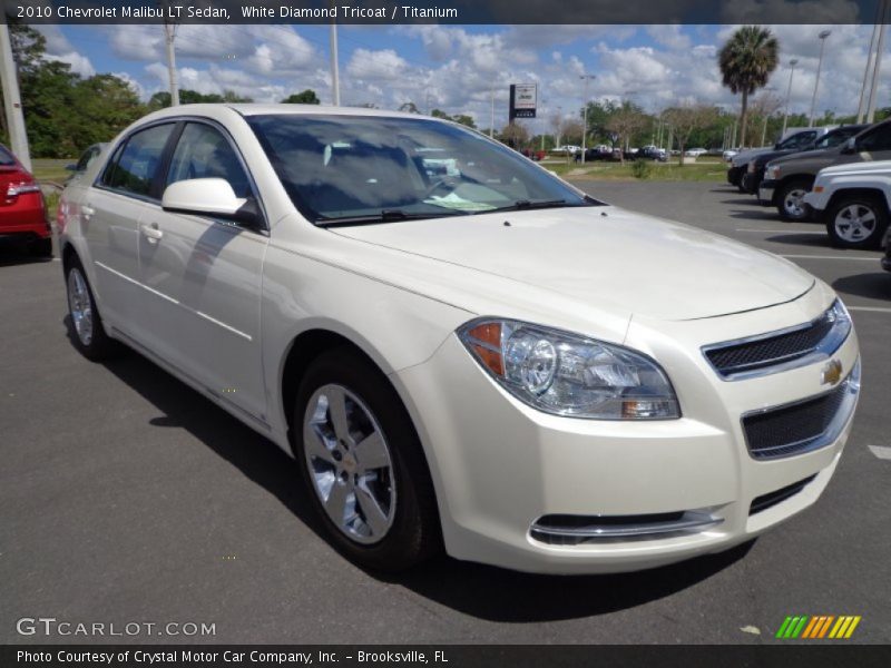 White Diamond Tricoat / Titanium 2010 Chevrolet Malibu LT Sedan